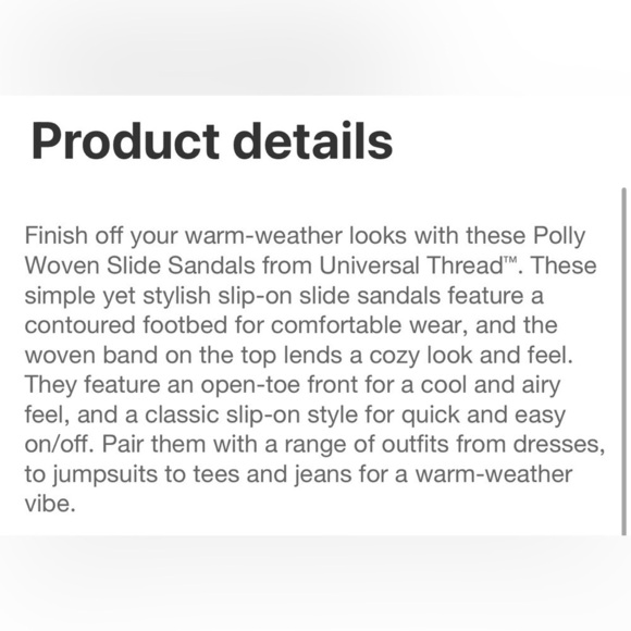 Women's Polly Woven Slide Sandals - Universal Thread™ Assorted Reds 8.5 - Picture 4 of 8